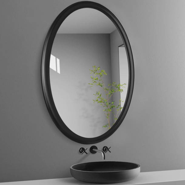 Winston Porter Darrilyn Framed Oval Mirrors for Bathroom-Oval Bathroom ...